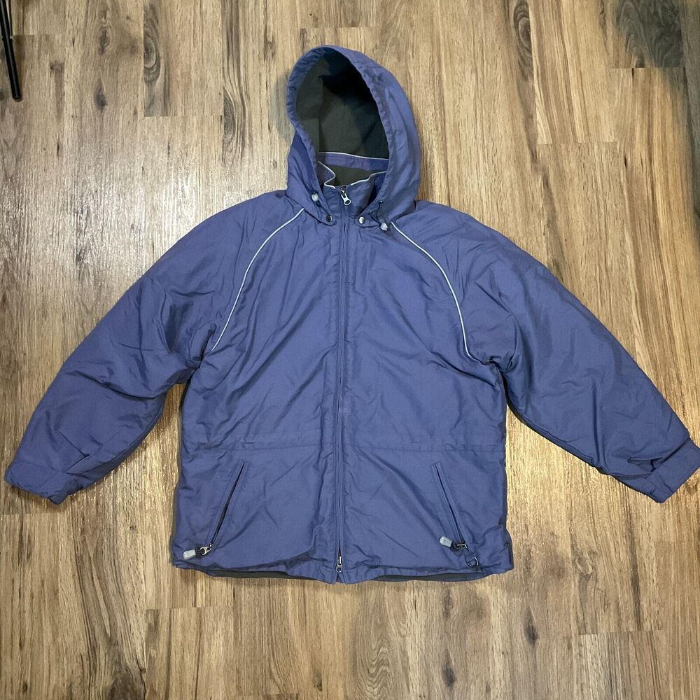 Pacific Trail London‎ Fog Fleece Lined Jacket Hooded Parka Coat Blue Size Large